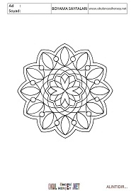 Mandala boyama sayfaları